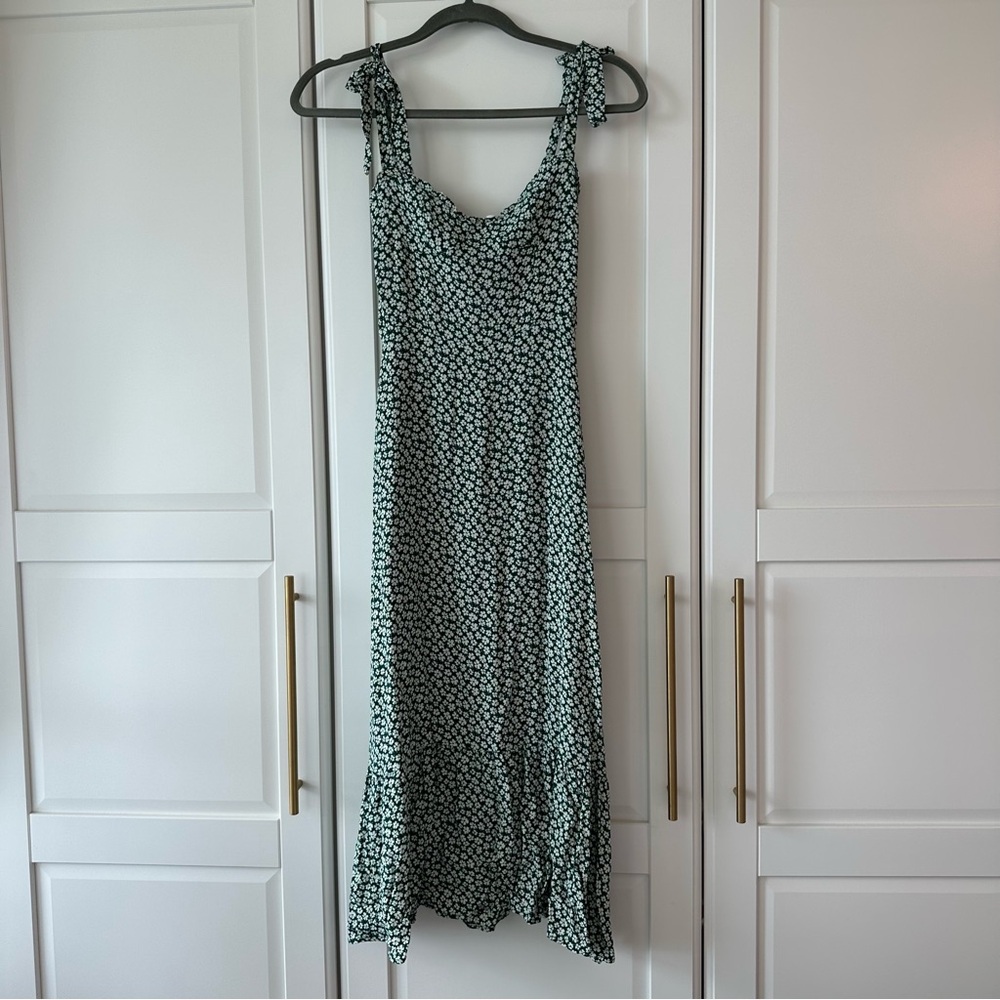 Reformation Green Floral Midi Dress - Picture 3 of 12